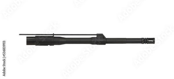 Fototapeta Spare interchangeable barrel for automatic carbine. Isolate on a white back.