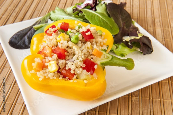 Obraz Quinoa Stuffed Yellow Pepper