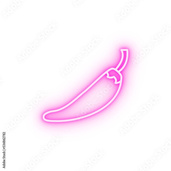 Obraz hot peppers neon icon