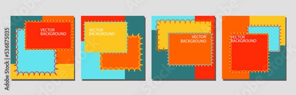 Obraz Abstract creative square artistic templates. Suitable for poster, business card, invitation, flyer,
banner, brochure, email header, post in social networks, advertising, events and page cover