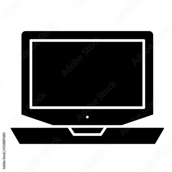 Fototapeta laptop computer solid icon