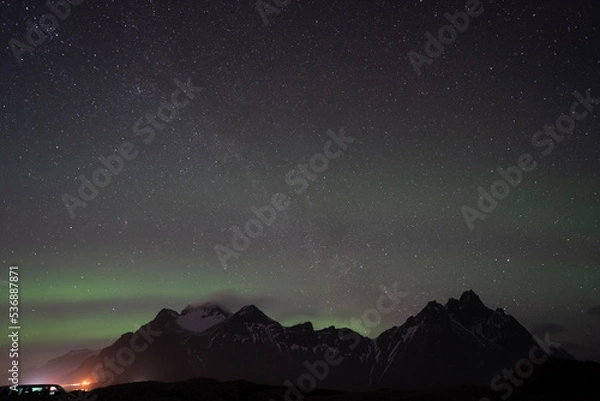 Obraz aurora over the mountains