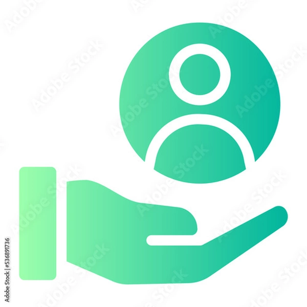 Obraz customer care gradient icon