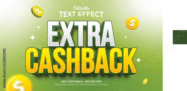 Obraz Extra Cashback Editable Text Effects