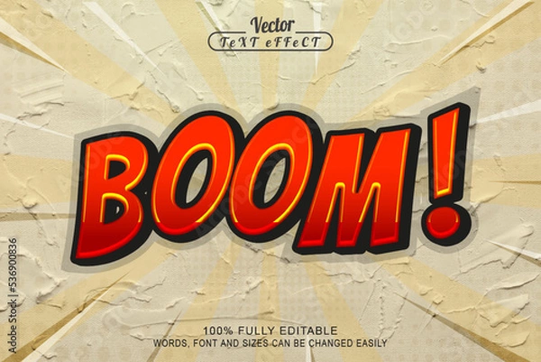 Obraz Boom!  Comic text effect