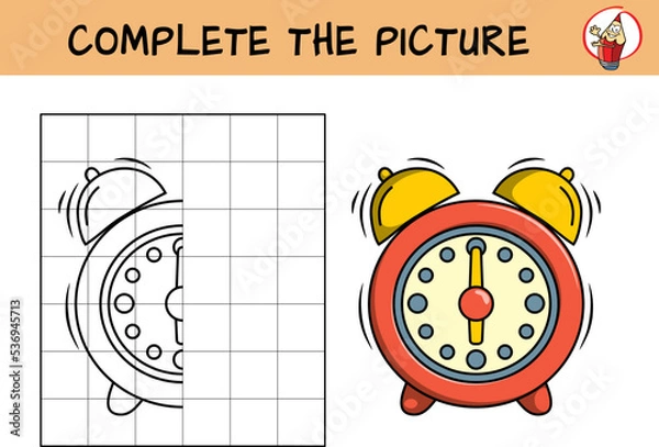 Obraz Complete the picture of alarm clock