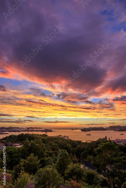 Obraz 長崎の夕陽