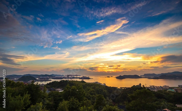 Obraz 長崎の夕陽