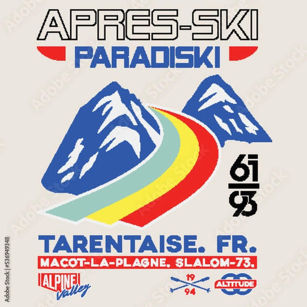 Obraz GRAPHIC DESIGN SKI PARADISE VECTOR