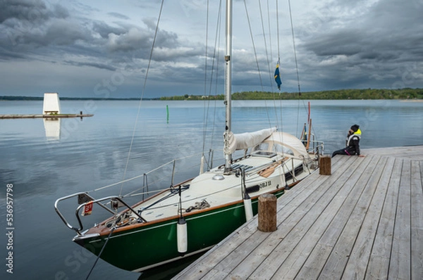 Obraz boats in the harbour