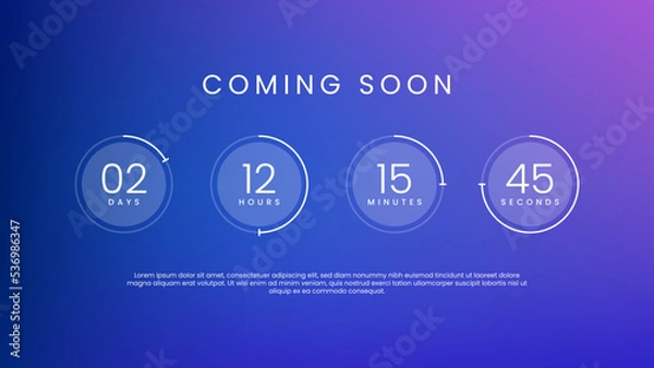 Obraz Coming soon countdown timer for website