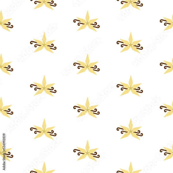 Obraz Flat design vanilla flower vector pattern