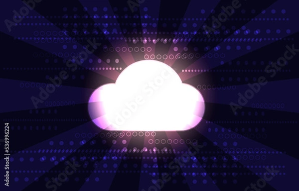 Obraz golden digital dot circle cloud light abstract design