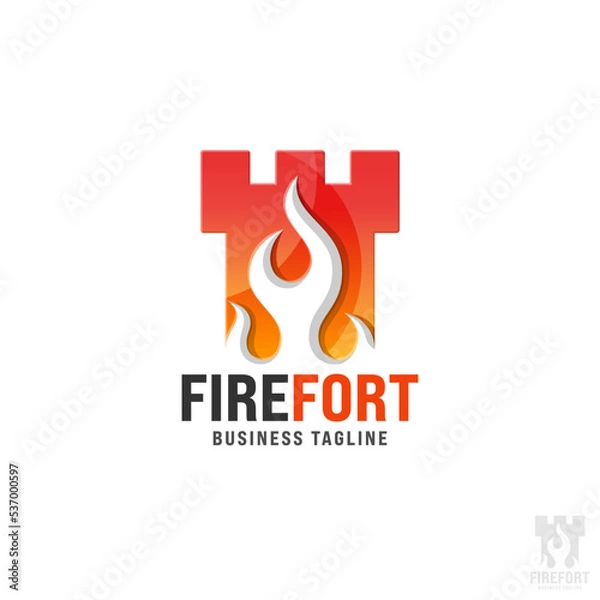Obraz Fire Fort Logo Template