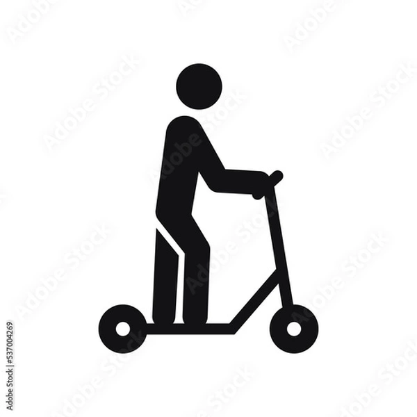 Obraz scooter with man icon