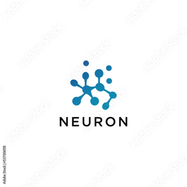Fototapeta Neuron logo icon vector image