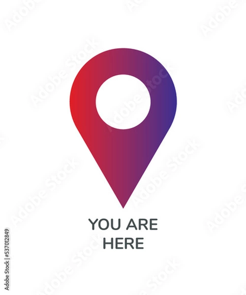 Obraz location map pointer icon