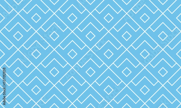Fototapeta The geometric pattern with lines. Seamless vector background. White and blue texture. Graphic modern pattern. Simple lattice graphic design