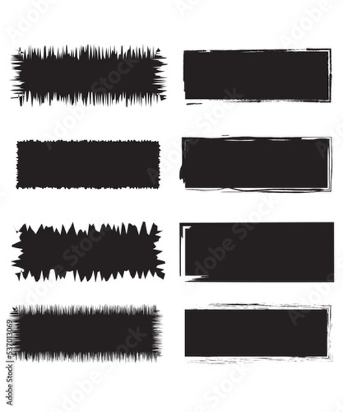 Fototapeta set of grunge banners textbox labels  