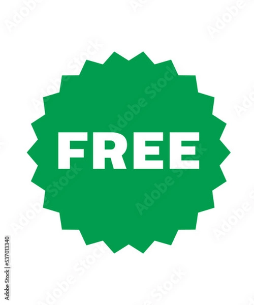 Obraz Free label icon sale tag vector design 