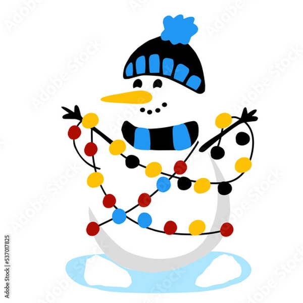 Obraz winter snowman