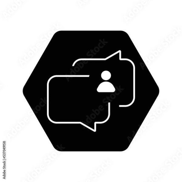 Fototapeta Chat, comments, communication icon design. Black vector design for web and mobile.
