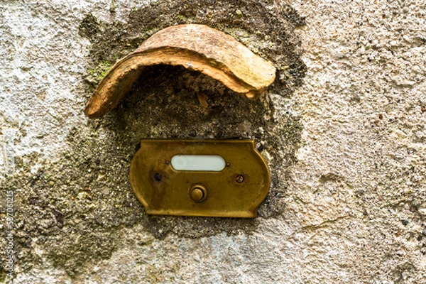 Obraz Vintage bell button on an old wall