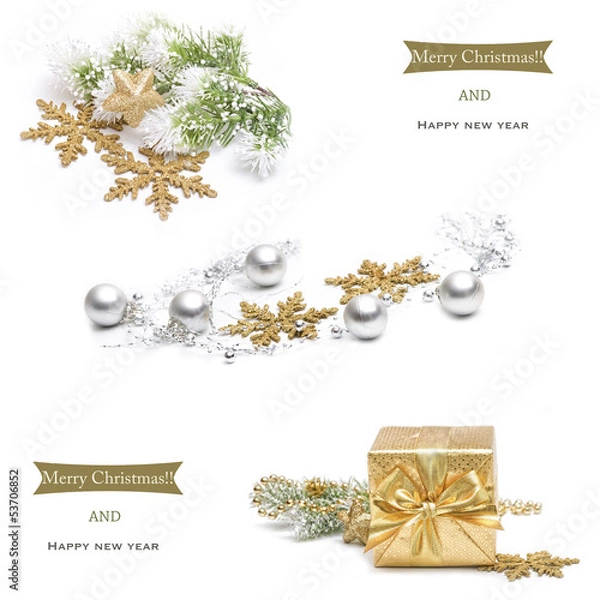 Obraz Collage with christmas decoration