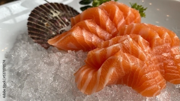 Obraz salmon sashimi fish roll 