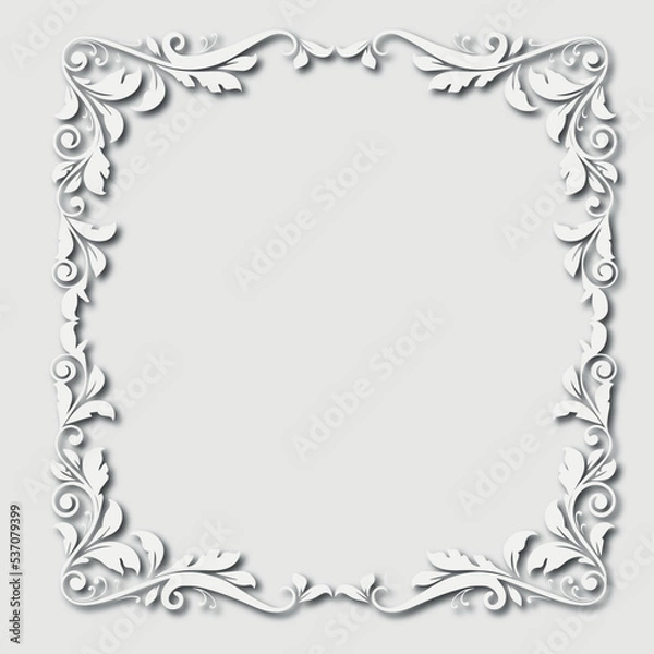 Fototapeta Frame, in the style of an ornament, Vector illustration eps 10, Art.