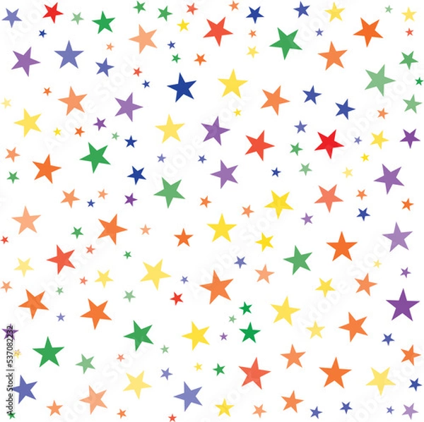 Obraz Colorful stars  pattern background - Shining colored illustration with stars. 