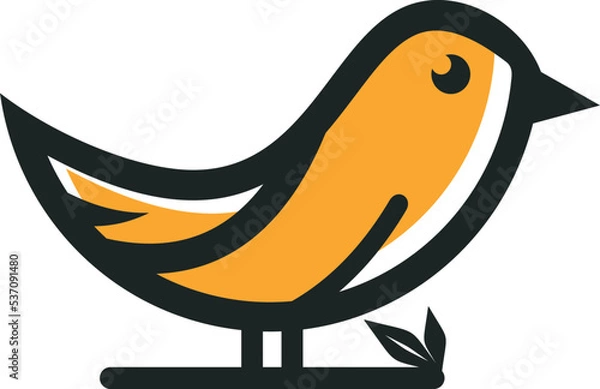 Fototapeta cartoon bird,logo design vector