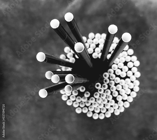 Fototapeta Straws top view