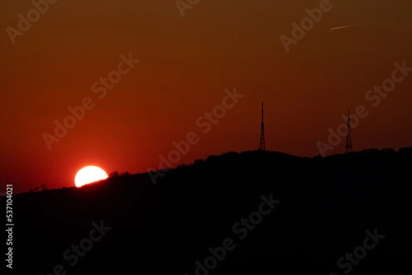 Obraz sunset over the hills