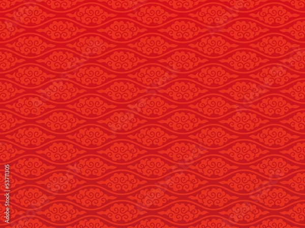 Obraz 中国　雲　背景　赤