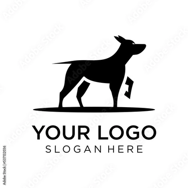 Fototapeta Dog logo Design Vector Template. Dog icon logo vector