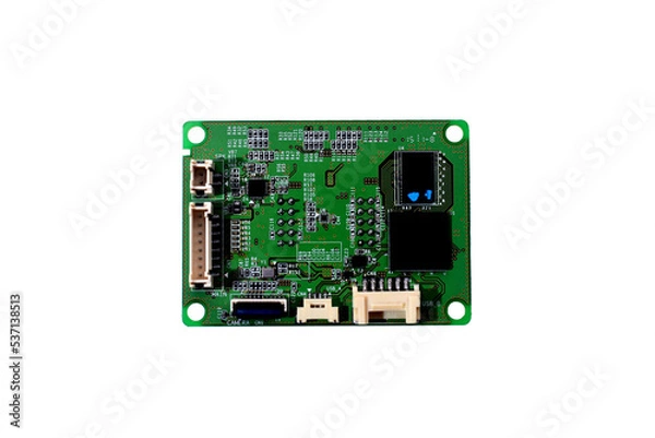 Obraz pcb board isolated on transparent white background