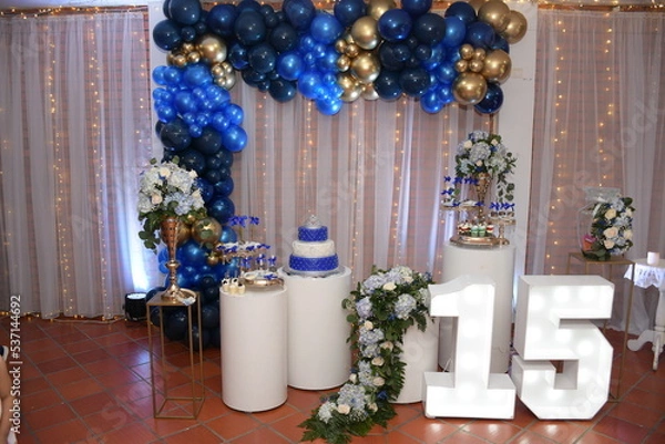 Fototapeta decoración de quince años 