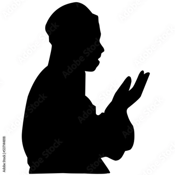 Obraz silhouette of people praying