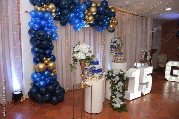 Fototapeta decoración de quince años 