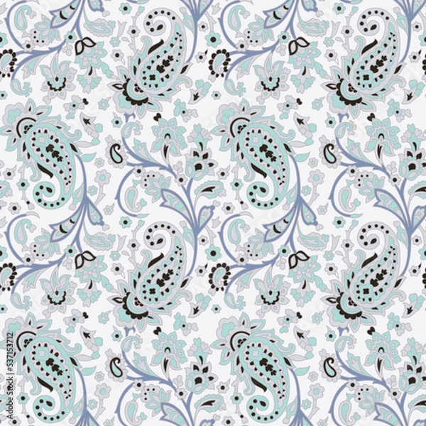 Obraz traditional Indian paisley pattern on  background