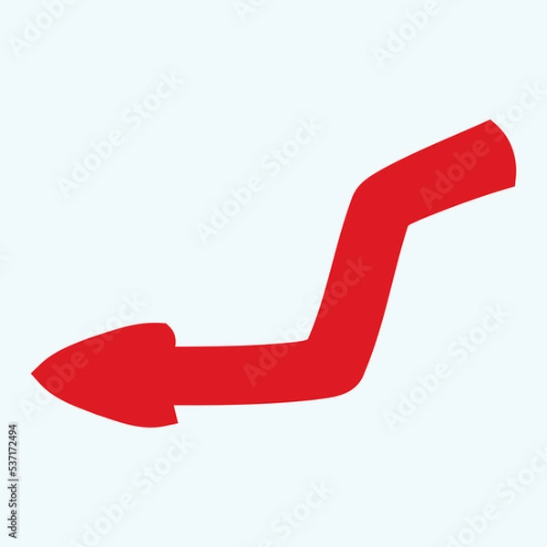 Obraz Red arrow icon vector EPS- 10