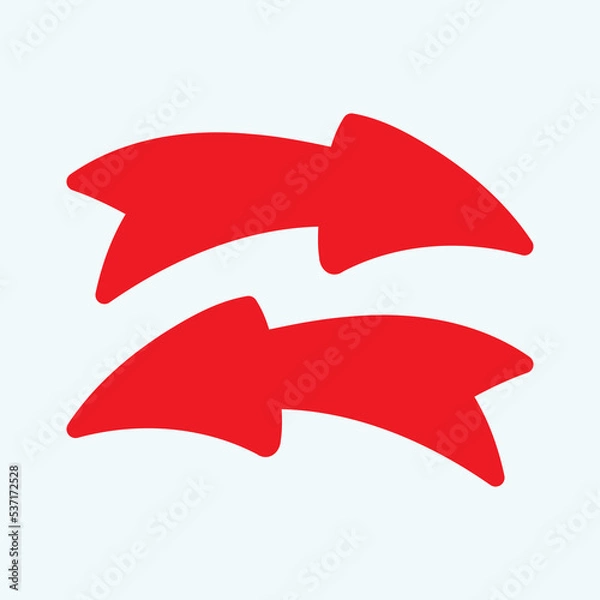 Obraz Red arrow icon vector EPS- 10