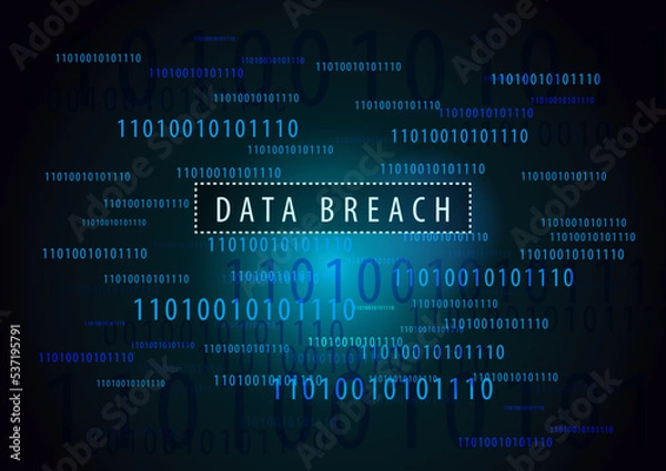 Fototapeta data breach text