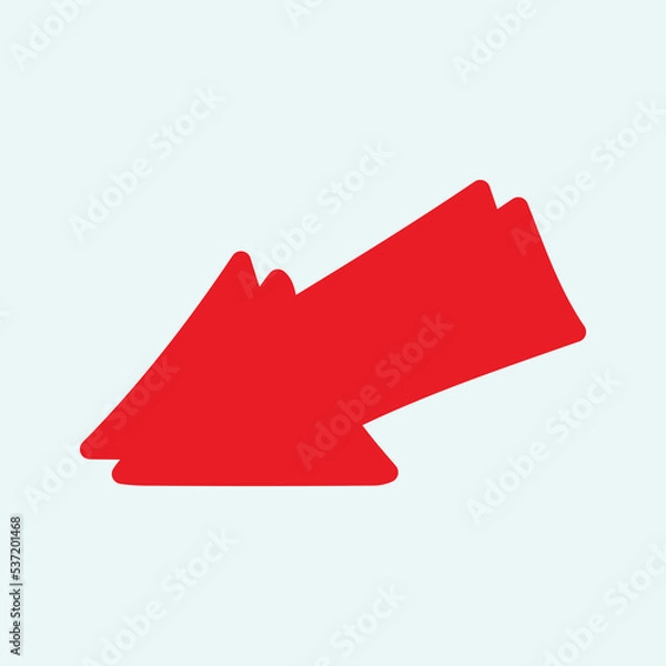 Obraz red arrow icon