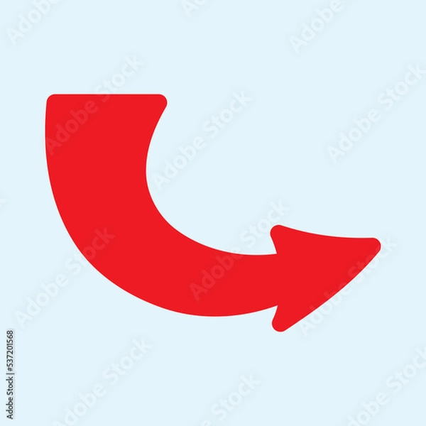 Obraz Red arrow icon vector EPS- 10