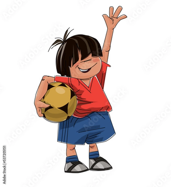 Obraz young soccer fan