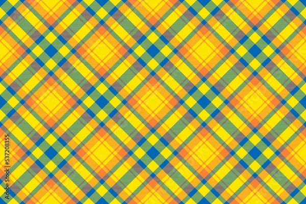 Obraz Plaid pattern seamless. Check fabric texture. Stripe square background. Vector textile design.