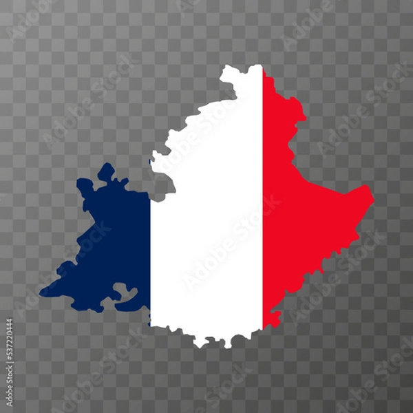 Fototapeta Provence-Alpes-Cote d'Azur Map. Region of France. Vector illustration.