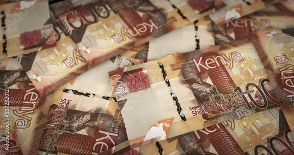 Obraz Kenya Shilling note money printing concept 3d illustration